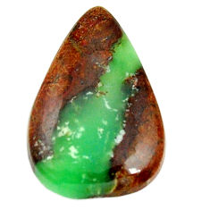 Natural 20.10cts boulder chrysoprase brown 28x18 mm pear loose gemstone s18686