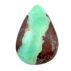 Natural 22.55cts boulder chrysoprase brown 29x19 mm pear loose gemstone s26454