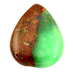  boulder chrysoprase brown 30x23 mm pear loose gemstone s16408