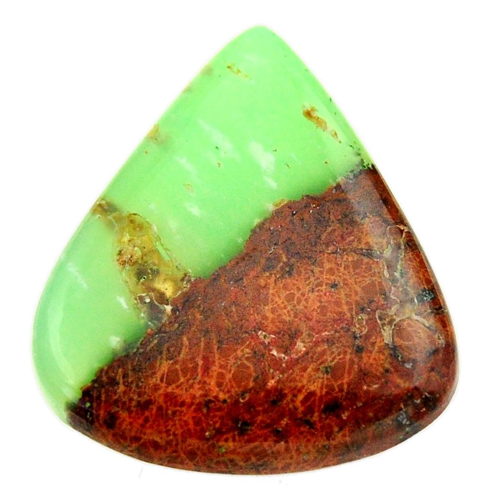 Natural 30.10cts boulder chrysoprase brown 30x27 mm heart loose gemstone s17718