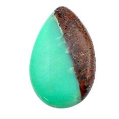 Natural 25.15cts boulder chrysoprase brown 32.5x20 mm pear loose gemstone s26452