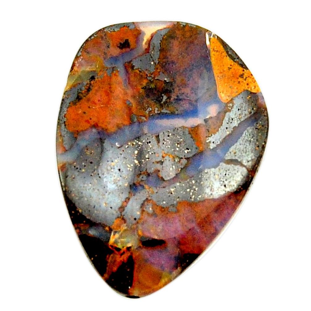 Natural 17.40cts boulder opal brown cabochon 25x18mm fancy loose gemstone s16298