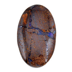 Natural 31.45cts boulder opal brown cabochon 32x19 mm oval loose gemstone s30124