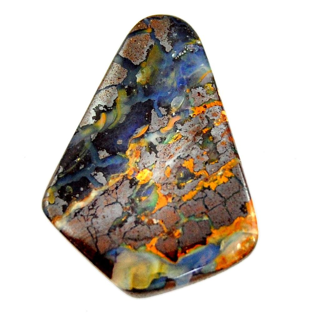 Natural 37.35cts boulder opal brown cabochon 33.5x24 mm loose gemstone s16266