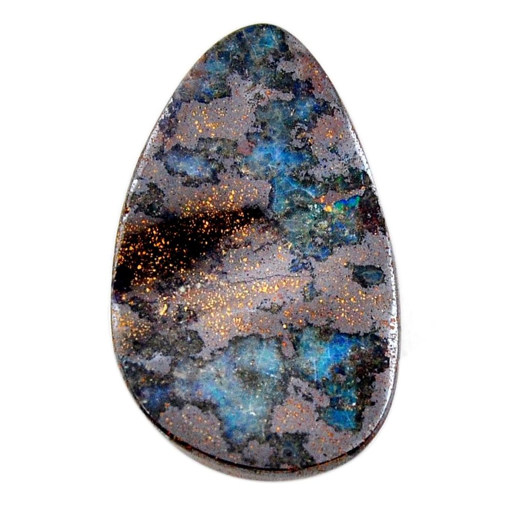 Natural 38.45cts boulder opal brown cabochon 34x20mm fancy loose gemstone s19234