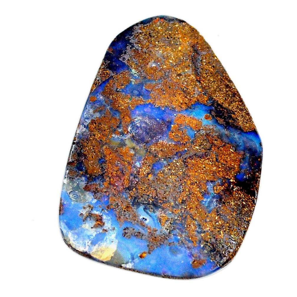 Natural 35.10cts boulder opal brown cabochon 34x24mm fancy loose gemstone s21410