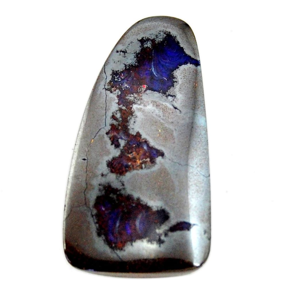 Natural 43.10cts boulder opal brown cabochon 35x19mm fancy loose gemstone s16292