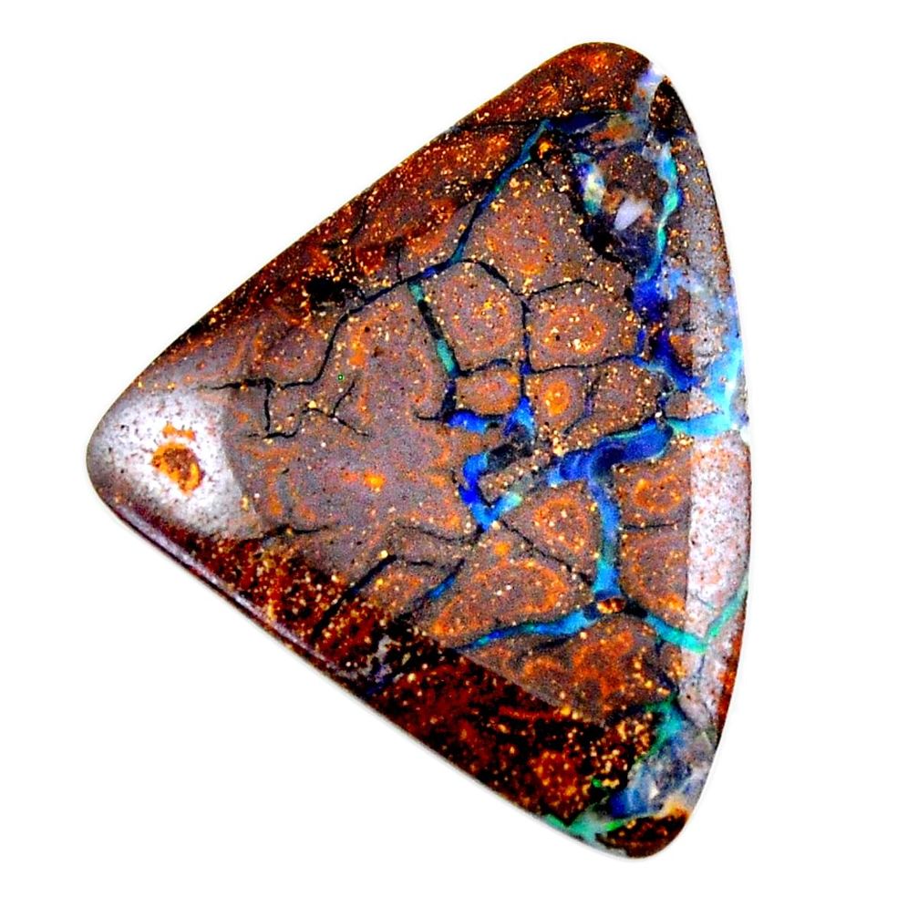 Natural 33.10cts boulder opal brown cabochon 35x27mm fancy loose gemstone s19235
