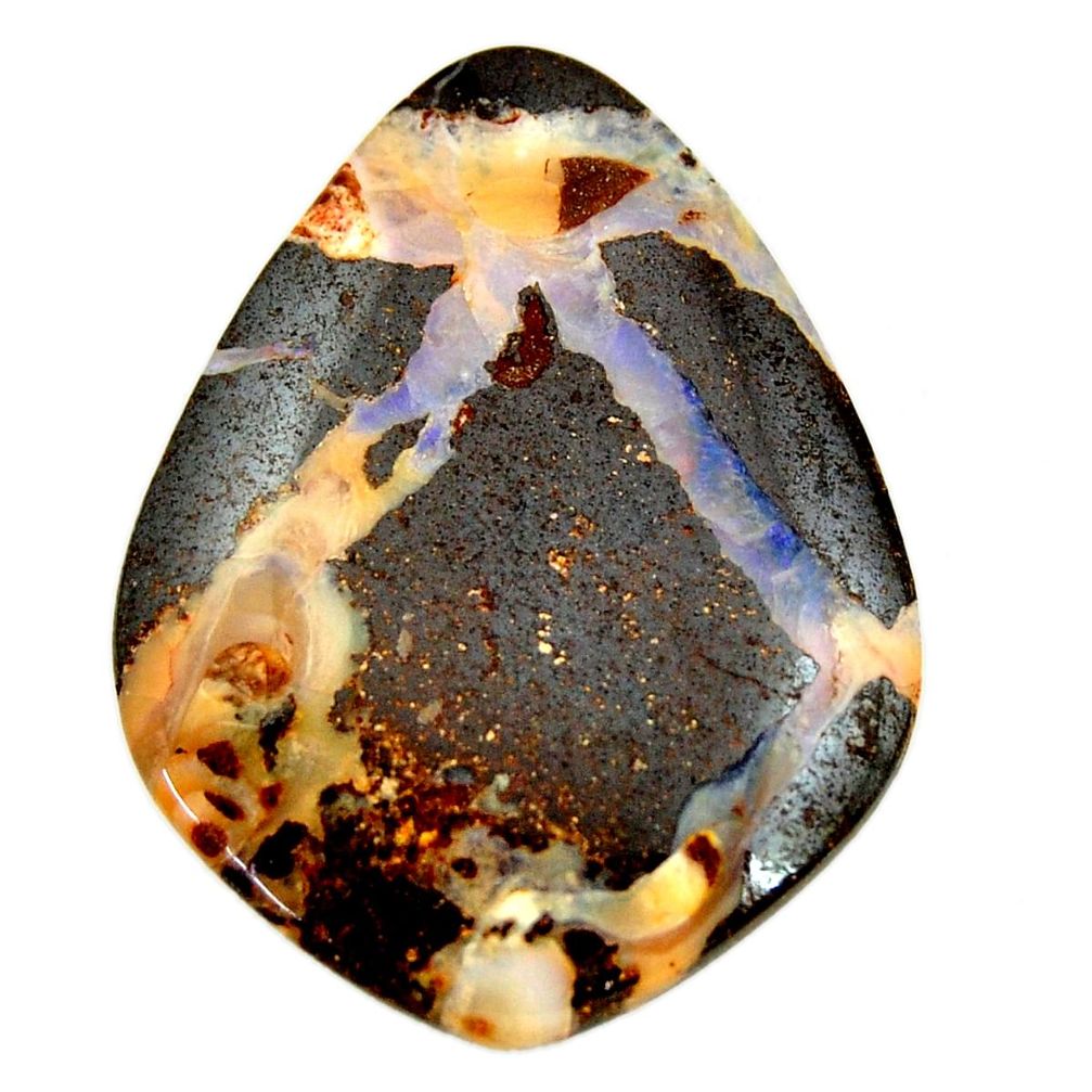 Natural 40.15cts boulder opal brown cabochon 37x28.5 mm loose gemstone s16275