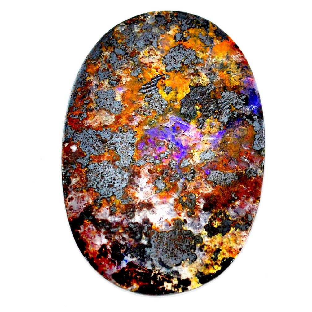 Natural 55.10cts boulder opal brown cabochon 38x25.5 mm loose gemstone s21401