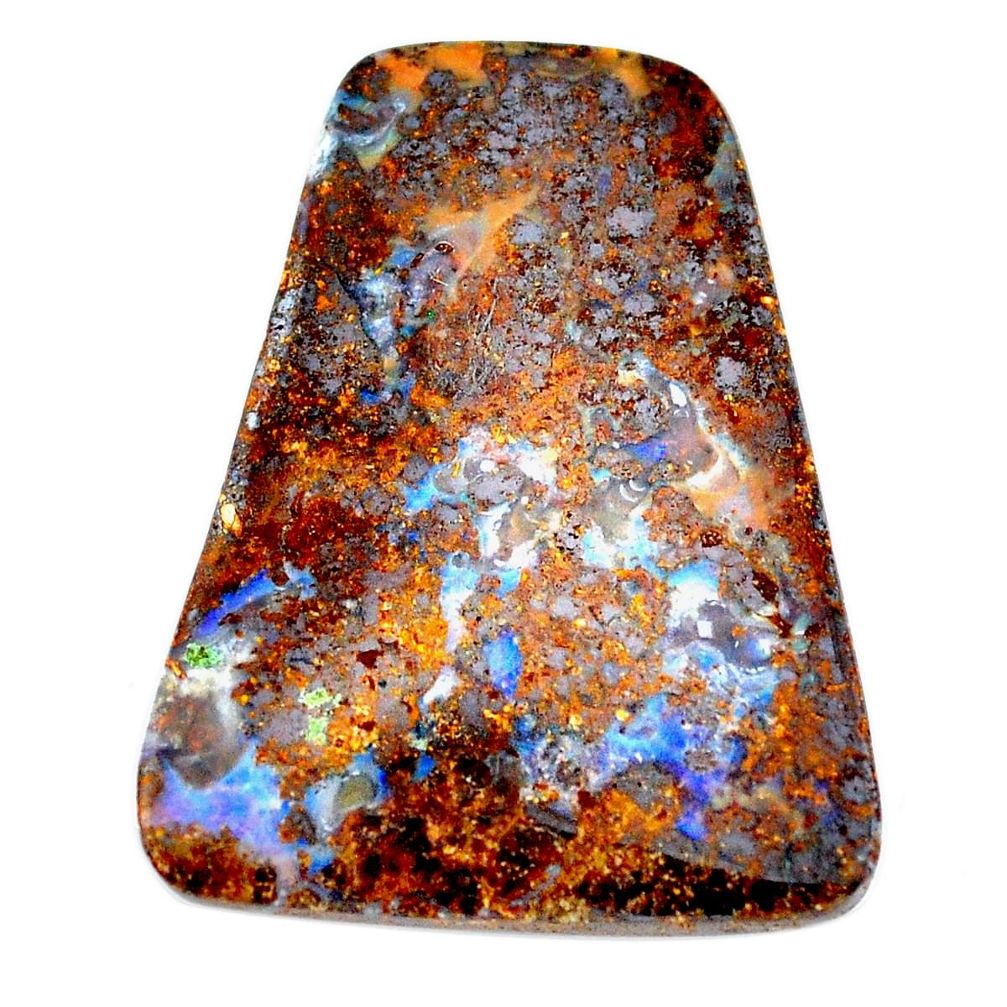 Natural 54.20cts boulder opal brown cabochon 38x29mm fancy loose gemstone s21411