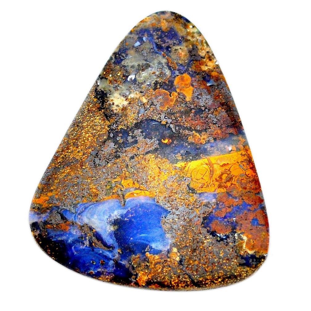 Natural 46.05cts boulder opal brown cabochon 38x30 mm loose gemstone s21413
