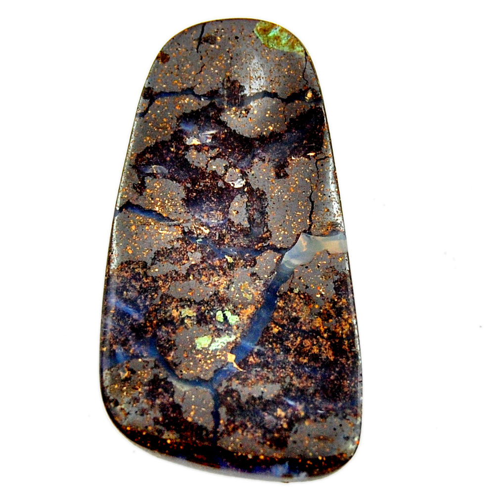 Natural 42.45cts boulder opal brown cabochon 40x21mm fancy loose gemstone s16272