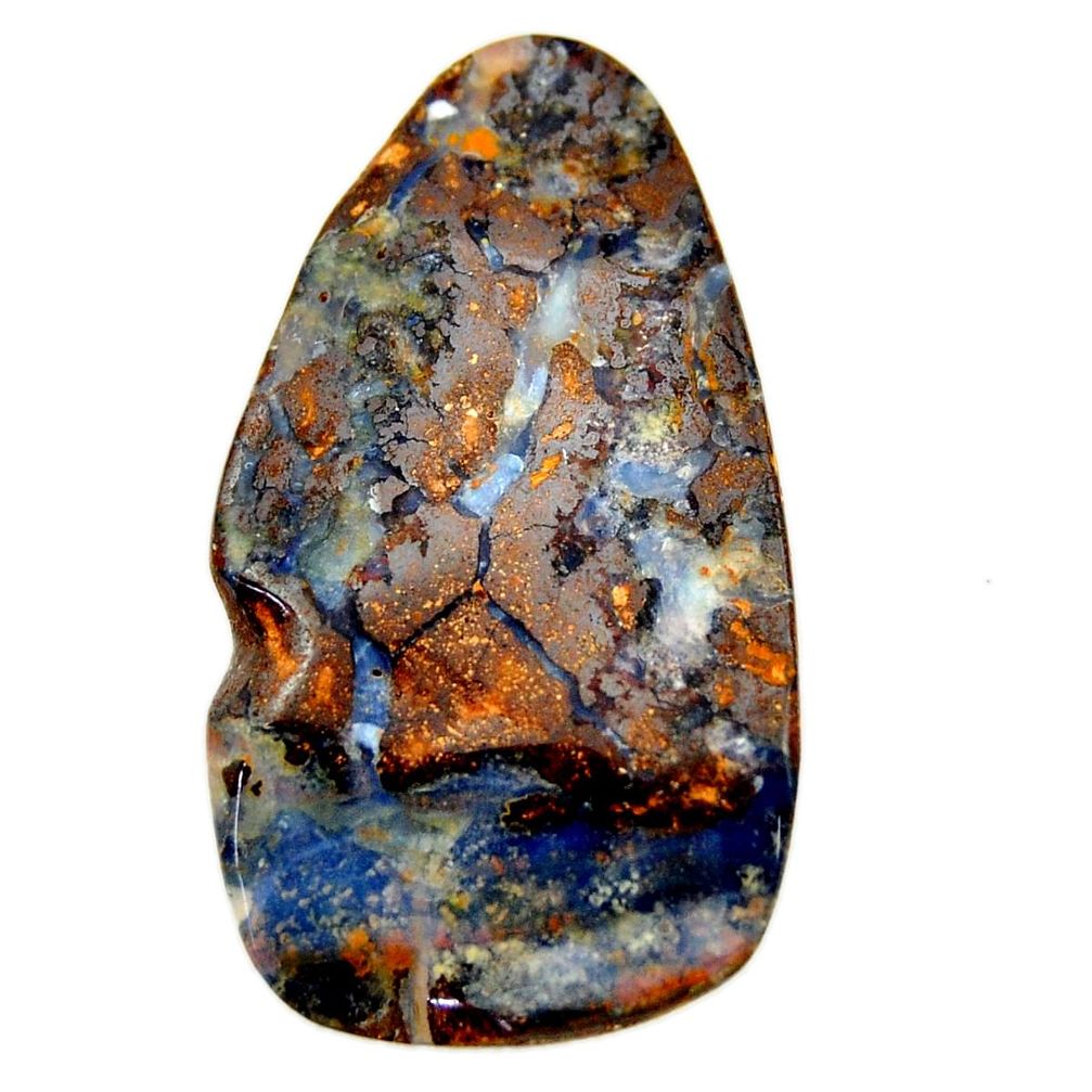 Natural 58.45cts boulder opal brown cabochon 44x24mm fancy loose gemstone s16274