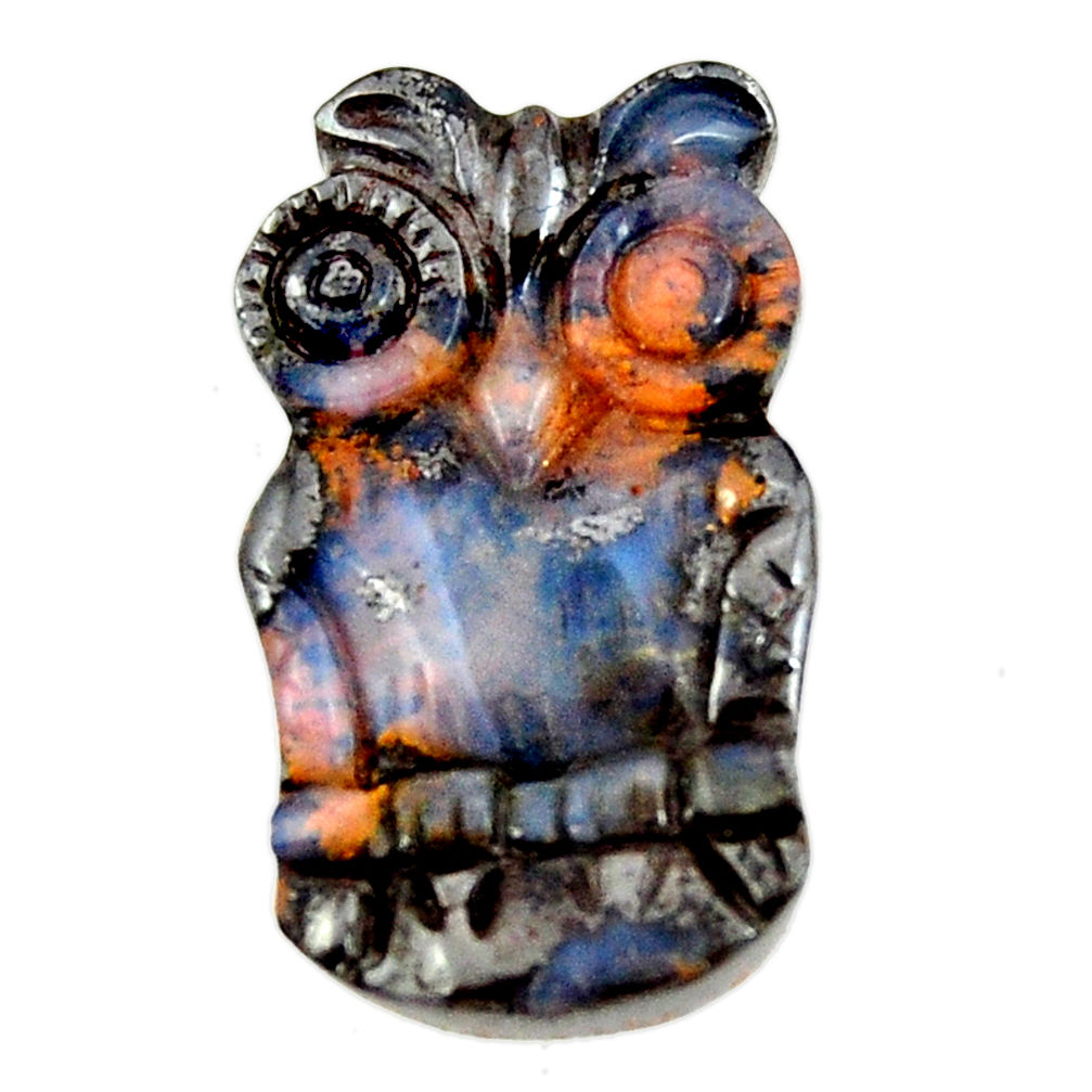 Natural 25.10cts boulder opal carving brown 26.5x15 mm loose gemstone s16317