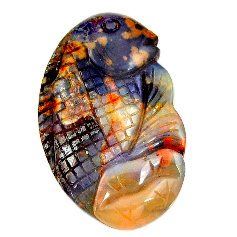Natural 20.15cts boulder opal carving brown 28x17 mm fancy loose gemstone s16319