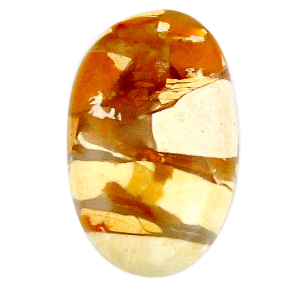 Natural 9.45cts brecciated mookaite yellow 20.5x12.5 mm loose gemstone s19860