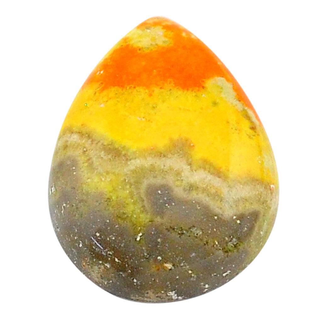 Natural 14.15cts bumble bee australian jasper 21x15mm pear loose gemstone s22806