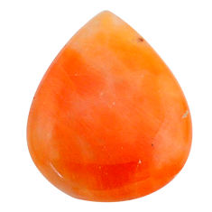 Natural 14.20cts calcite orange cabochon 23x18 mm heart loose gemstone s24566