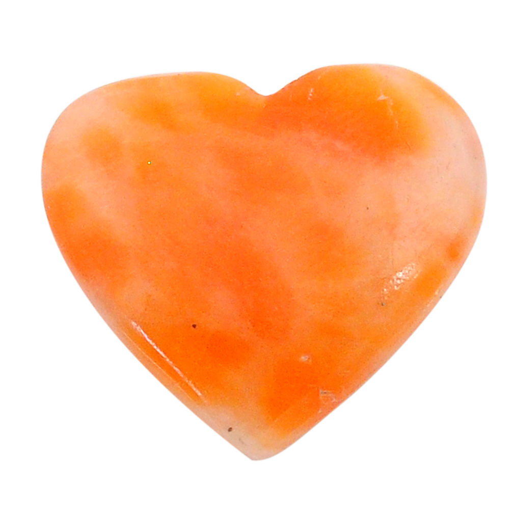 Natural 18.35cts calcite orange cabochon 23x21 mm heart loose gemstone s24575