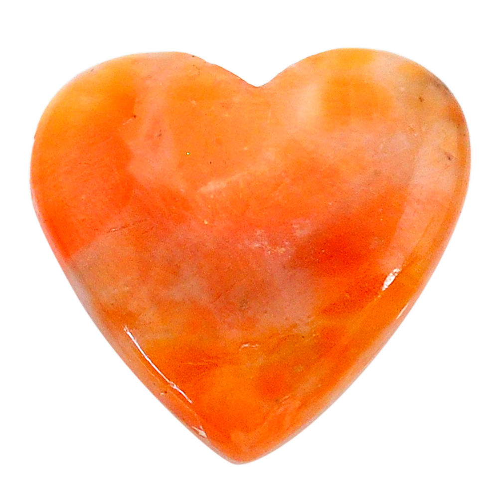 Natural 24.35cts calcite orange cabochon 25x25 mm heart loose gemstone s24580