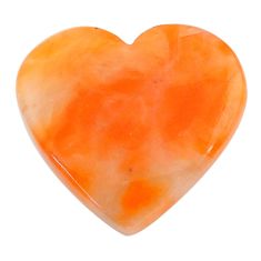 Natural 31.15cts calcite orange cabochon 29x27 mm heart loose gemstone s24577