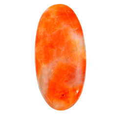 Natural 30.30cts calcite orange cabochon 37.5x17 mm oval loose gemstone s24568