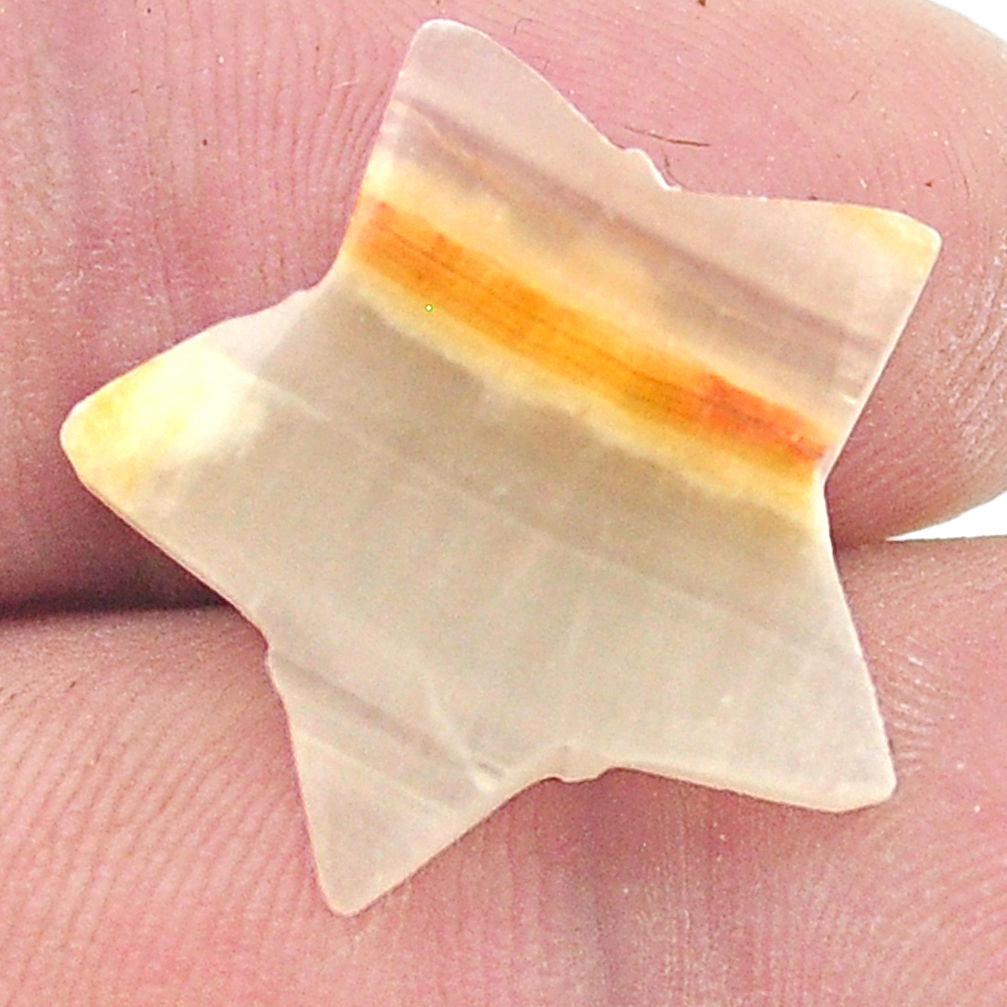Natural 10.15cts calcite yellow 20x20 mm fancy star fish loose gemstone s26902