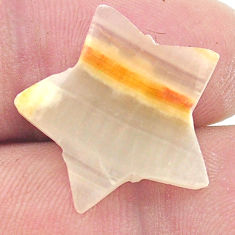 Natural 10.15cts calcite yellow 20x20 mm fancy star fish loose gemstone s26902