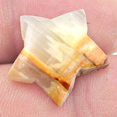 Natural 10.15cts calcite yellow 20x20 mm fancy star fish loose gemstone s26909