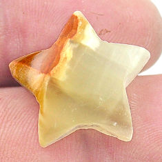 Natural 10.05cts calcite yellow 20x20 mm fancy star fish loose gemstone s26910