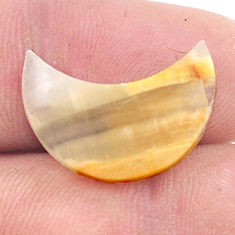 Natural 10.40cts calcite yellow cabochon 20x10 mm moon loose gemstone s26915