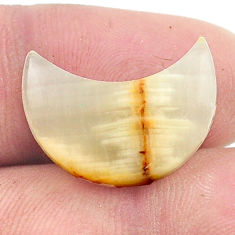 Natural 9.80cts calcite yellow cabochon 20x10 mm moon loose gemstone s26918