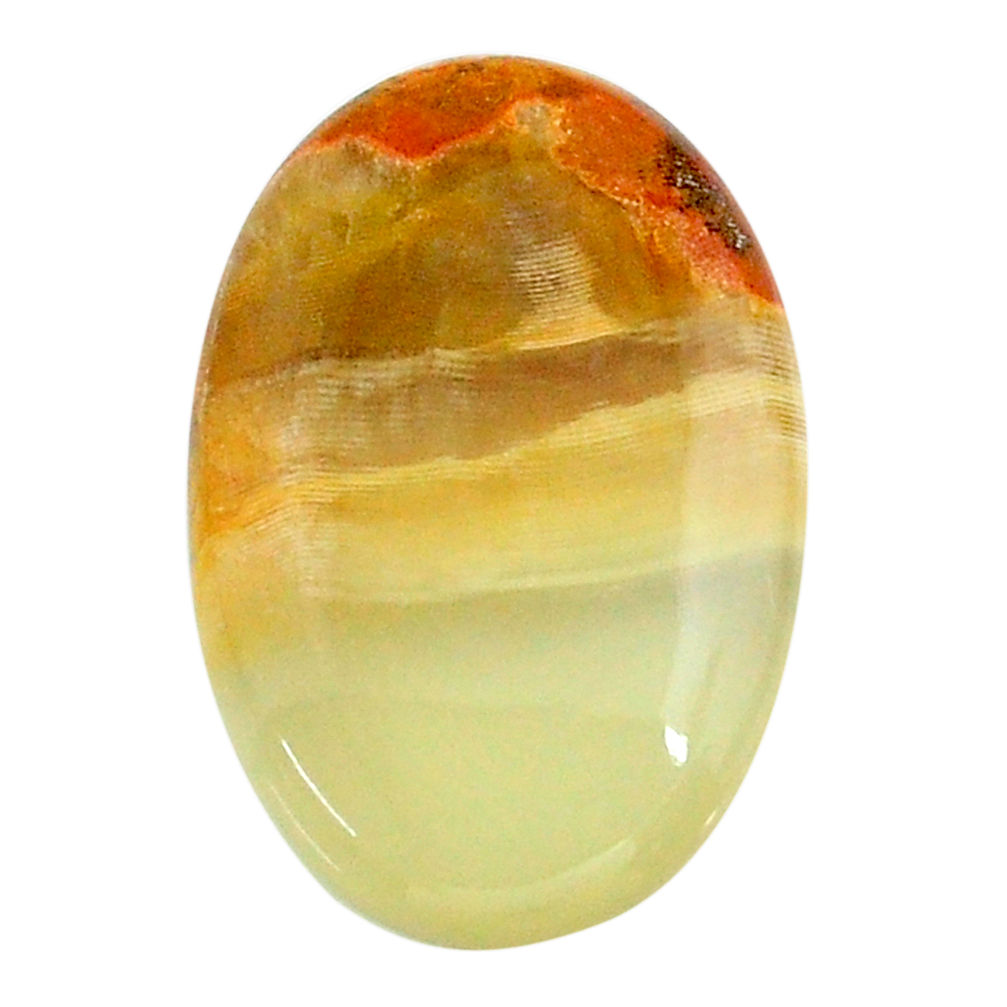 Natural 16.30cts calcite yellow cabochon 24x15.5 mm oval loose gemstone s24584