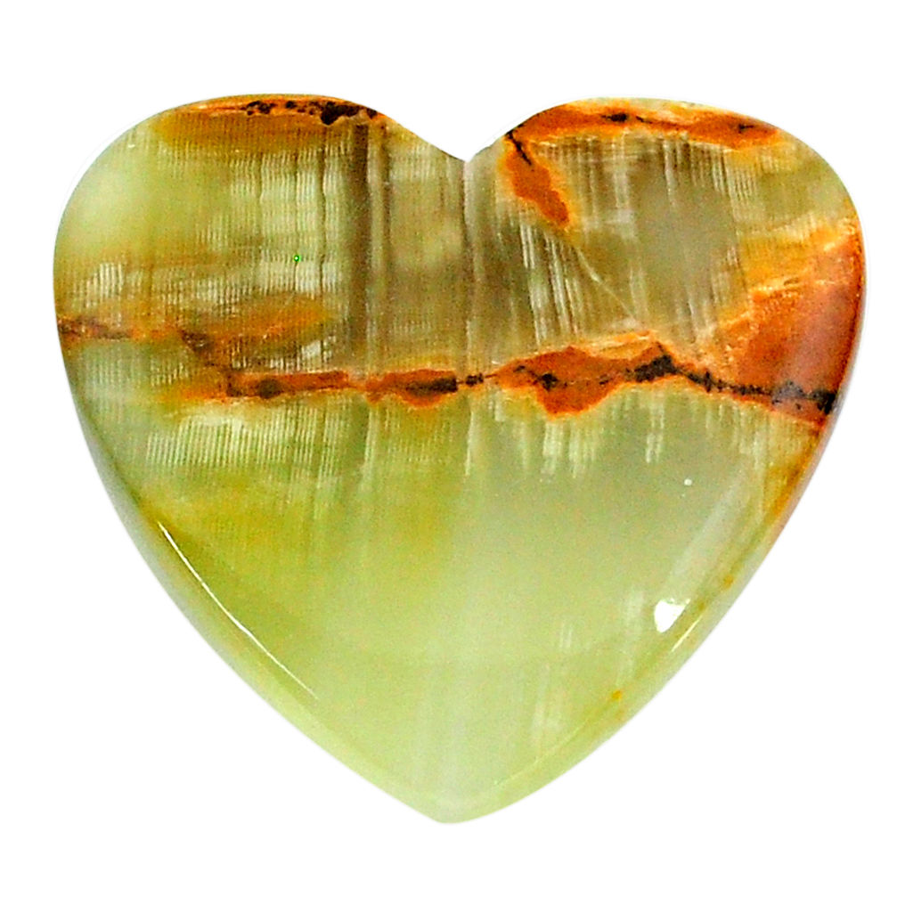 Natural 27.40cts calcite yellow cabochon 27x26 mm heart loose gemstone s24600