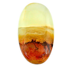 Natural 19.30cts calcite yellow cabochon 28x15 mm oval loose gemstone s24581