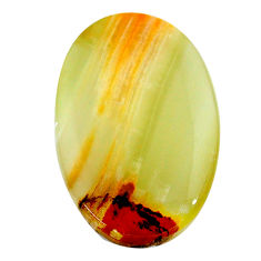 Natural 26.15cts calcite yellow cabochon 30x20 mm oval loose gemstone s24586