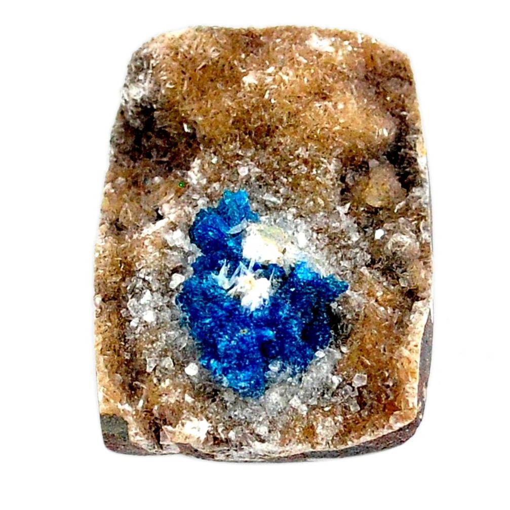 Natural 31.30cts cavansite blue cabochon 25.5x19mm octagan loose gemstone s21981