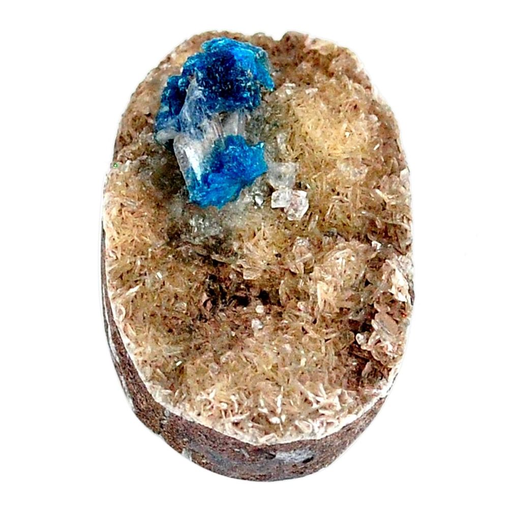 Natural 33.25cts cavansite blue cabochon 27.5x18 mm oval loose gemstone s21986
