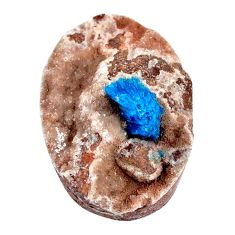Natural 46.30cts cavansite blue cabochon 30x20 mm oval loose gemstone s21999