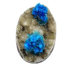 Natural 45.10cts cavansite blue cabochon 33.5x21 mm oval loose gemstone s28624