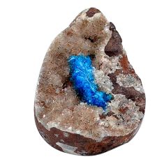 Natural 40.05cts cavansite blue cabochon 33.5x22 mm pear loose gemstone s28639