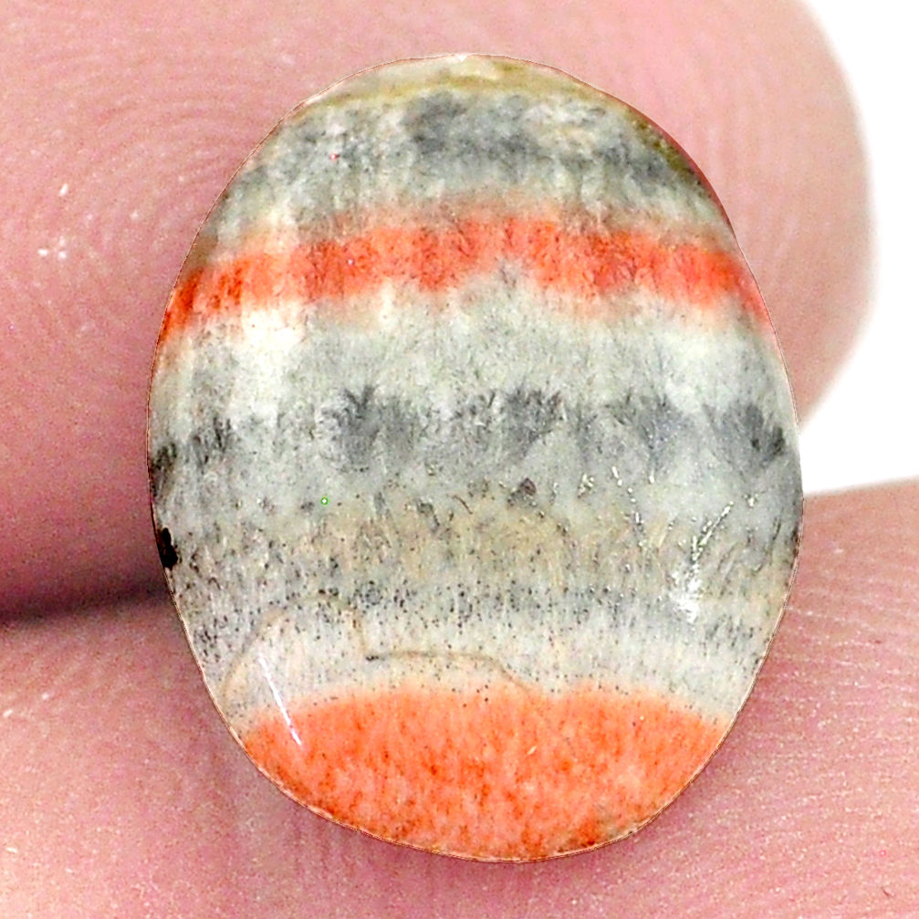 Natural 8.40cts celestobarite orange cabochon 15x11 mm loose gemstone s23674
