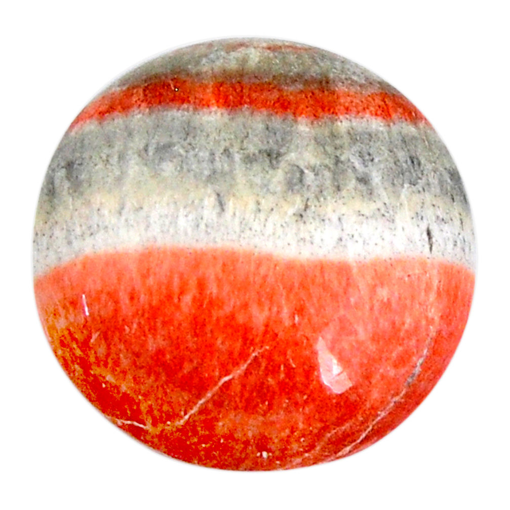 Natural 18.10cts celestobarite orange cabochon 19x19 mm loose gemstone s19832