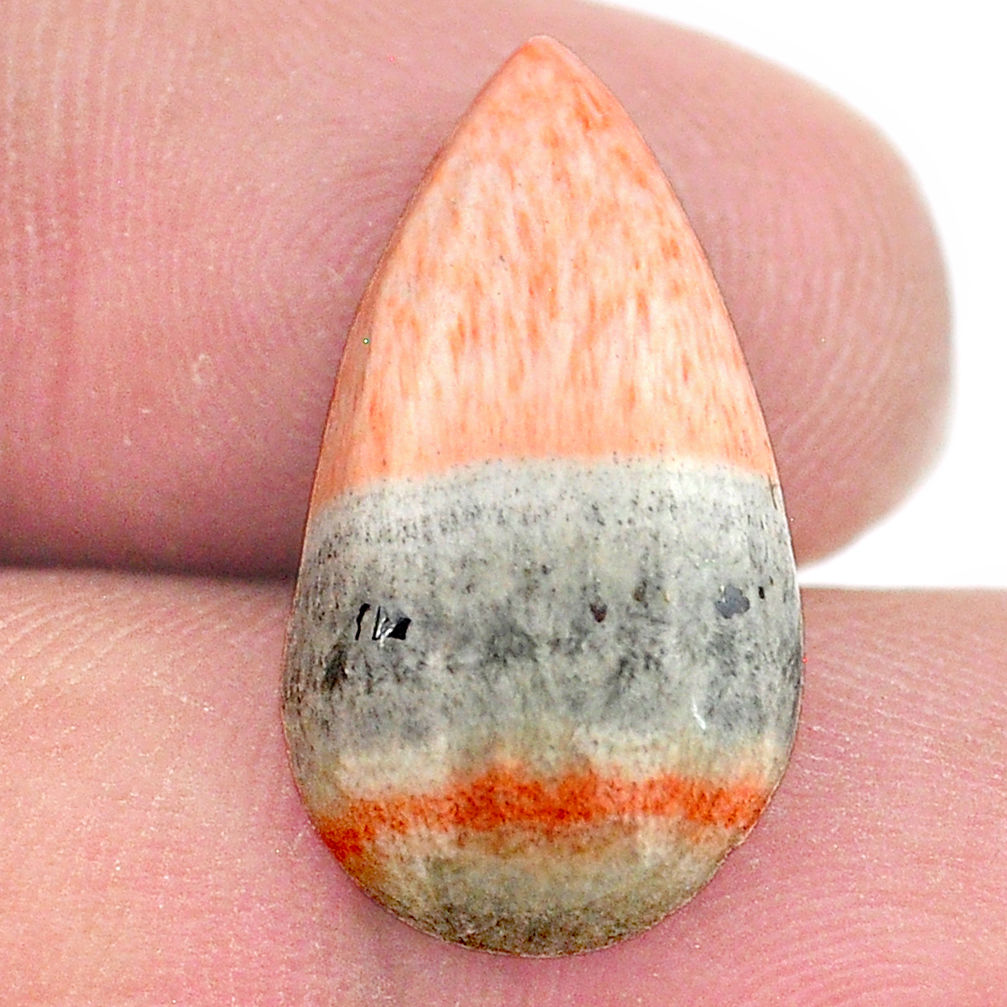 Natural 12.40cts celestobarite orange cabochon 21x11 mm loose gemstone s23664