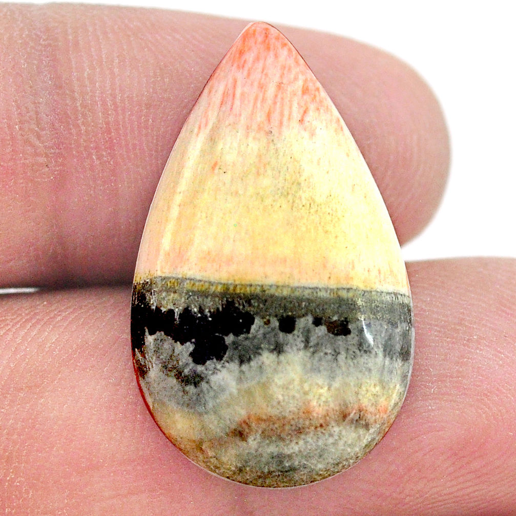 Natural 24.35cts celestobarite orange cabochon 26x16 mm loose gemstone s23646