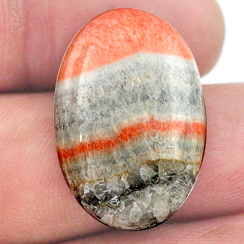 Natural 28.10cts celestobarite orange cabochon 26x17 mm loose gemstone s23633