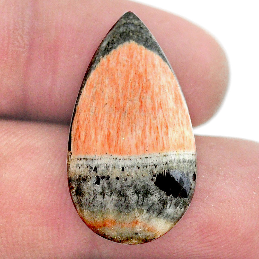 Natural 20.15cts celestobarite orange cabochon 27x15 mm loose gemstone s23623