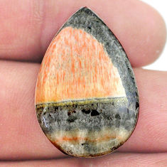 Natural 28.45cts celestobarite orange cabochon 28x18 mm loose gemstone s23624