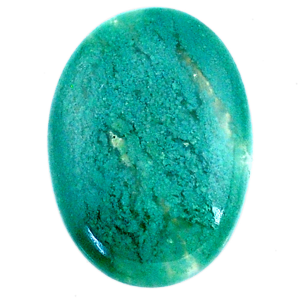 Natural 19.45cts chalcedony green cabochon 26x18 mm oval loose gemstone s20589